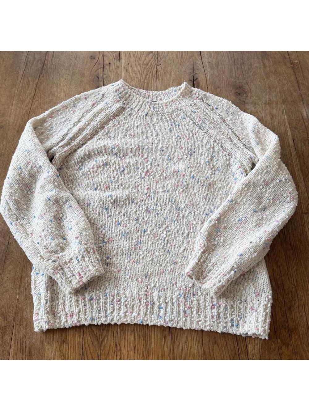 Cupcake Cream Speckled Sweater size small
